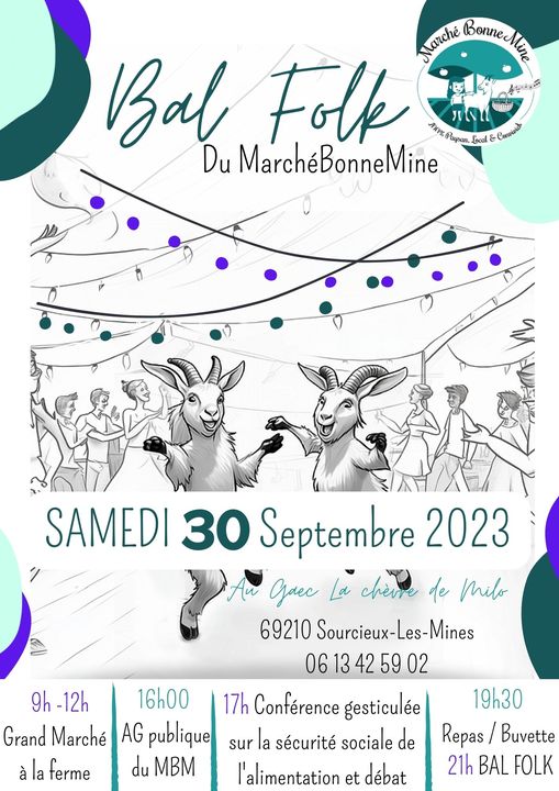 affiche marché de noël affiche pour la soirée du Marché Bonne Mine du 30 septembre 2023