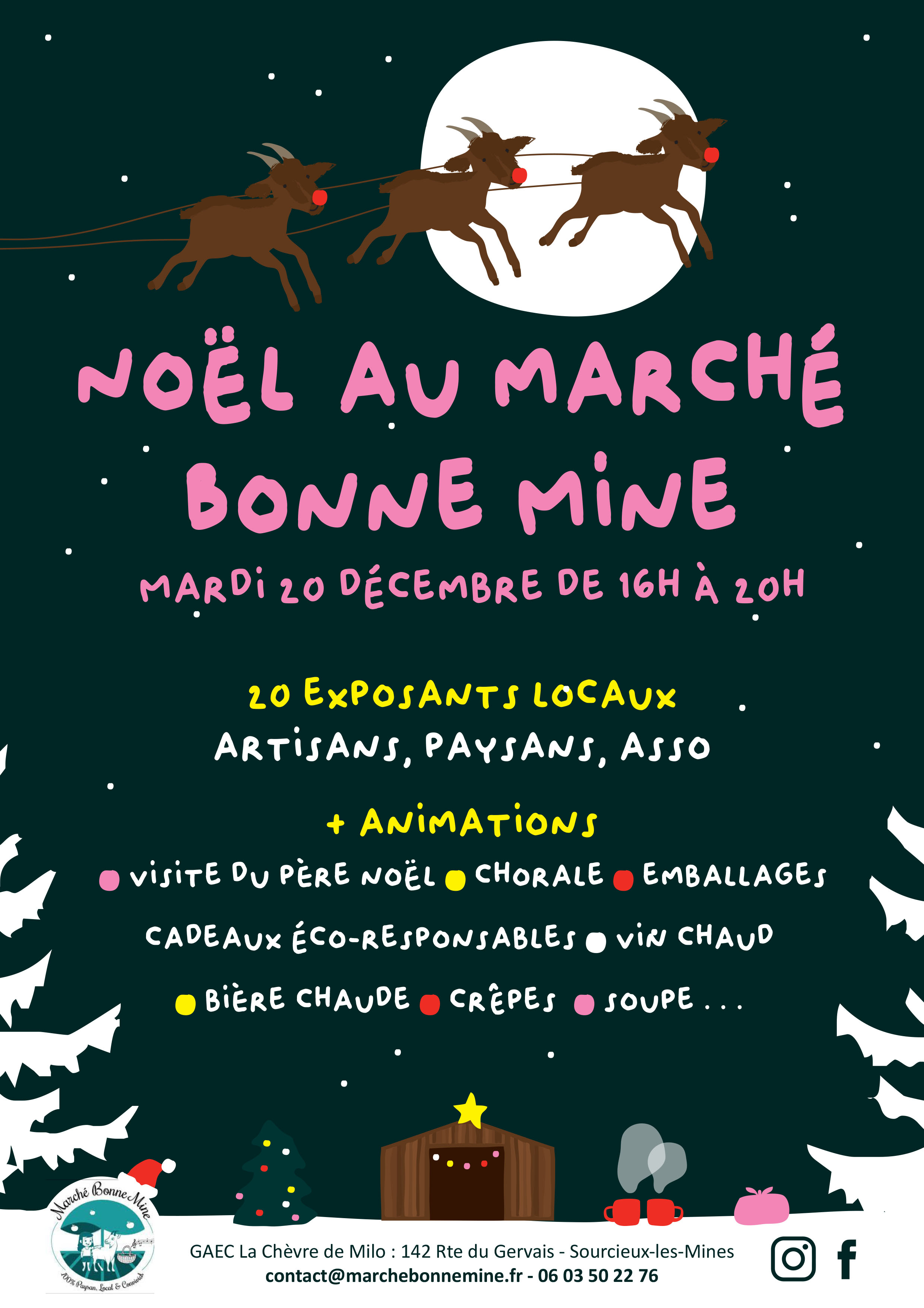 affiche marché de noël affiche noël au MBM le 20 décembre 2022
